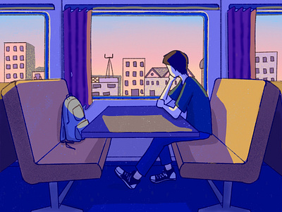 Train Trip illustration travel
