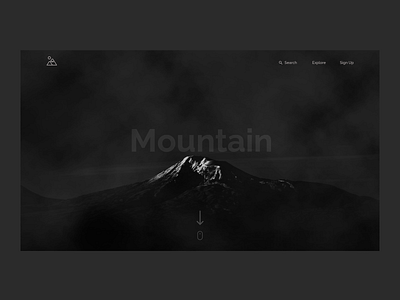 Mountain - website concept branding design flat graphic design minimal typography ui ux web website