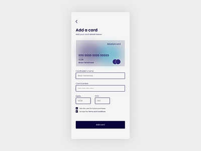 #DailyUI002 - Credit Card Checkout