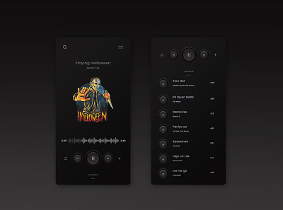 Music Player UI Design app design illustration psd ui