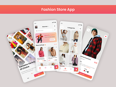 Fashion Store Mobile App app design ecommerce app fashion app design fashion app ui fashion ecommerce app fashion ecommerce app design ui ui design uiux design user interface