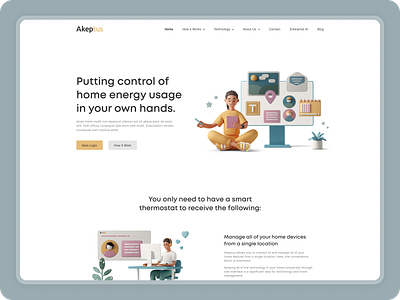 Home Automation - Landing Page design home automation web page home automation website home automation landing page landing page ui ui design uiux design user interface