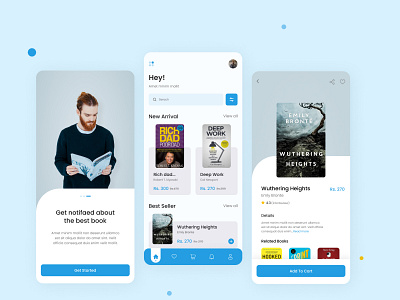 Book Store Mobile App app app design book store book store app book store app design book store ui app design ui ui design uiux design user interface