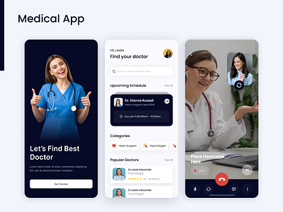 Medical Mobile App app design healthcare app medical app medical app design medical ui app medical ui app design ui ui design uiux design user interface