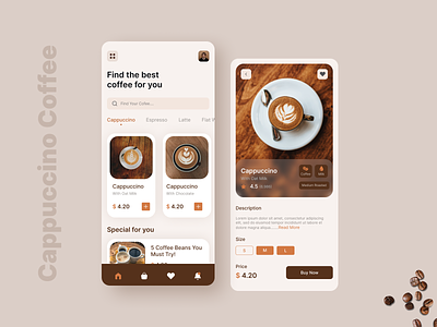 Coffee Shop Mobile App app coffee delivery app coffee delivery app design coffee order app coffee shop app esign coffee shop mobile app coffee shop ui app design ui ui design uiux design user interface