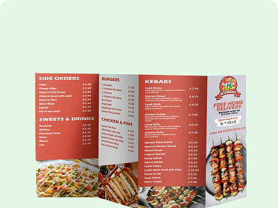 B4 Takeaway Menu | Flyer Printing | Leaflets Online - MenuMa local printing services local printing services