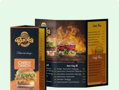 A4Folded Menu | Leaflets Printing-A4 Takeaway Menu | MenuMaPrint