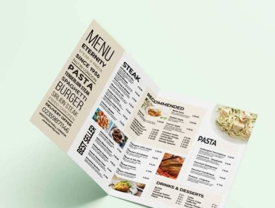 A3 Restaurant Menu Printing - Cheap A3 Menu Printing