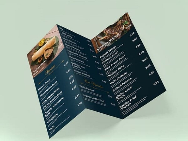 Z Fold Leaflet Printing UK Z Fold Leaflets MenuMa Print by Menuma