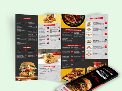 A3 Folded Menu | Leaflet Printing - A3 Takeaway Menu | MenuMa