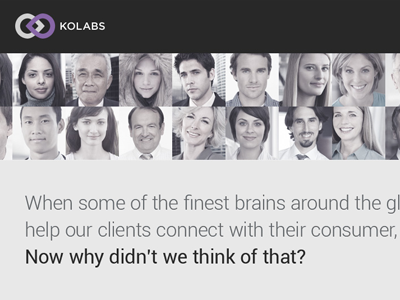 Website Design - Kolabs corporate homepage parallax single page website