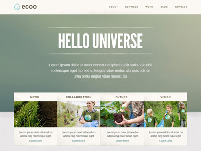 Template Design - Ecoo corporate eco homepage template website
