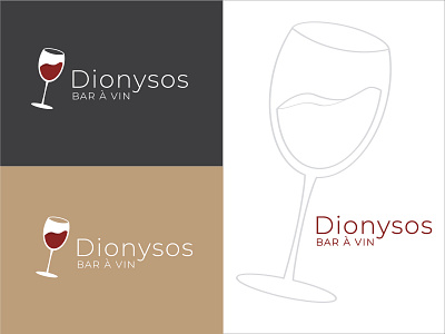 Dionysos wine brand brand design branding branding design drink drinking drinks glass pub wine wine glass wine logo