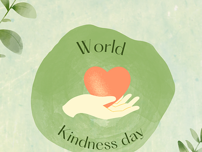 World kindness day design illustration logo typography