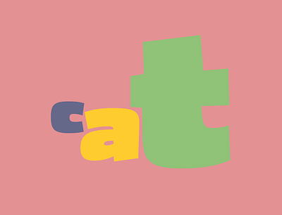 Cat typography logo typography