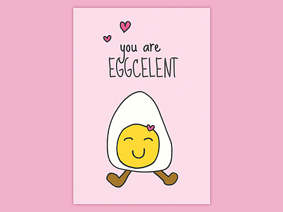 eggcelent valentine illustration