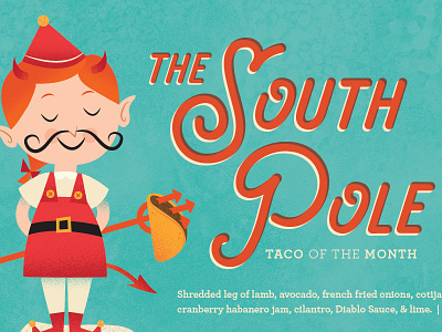 Southpole Elf christmas devil elf evil mustache south pole taco