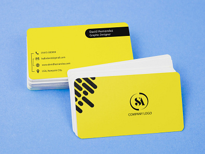 Business Card Design. branding business card design design icon illustration logo design photoshop visiting card design yellow design