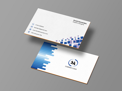 Business Card Design. blue branding branding design business card design card design design illustration minimal photoshop visiting card