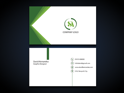 Simple Business Card Design. adobe illustrator adobe photoshop branding design business card design design graphics green visiting card