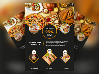 Food Flyer branding design design flyer design food illustration photoshop