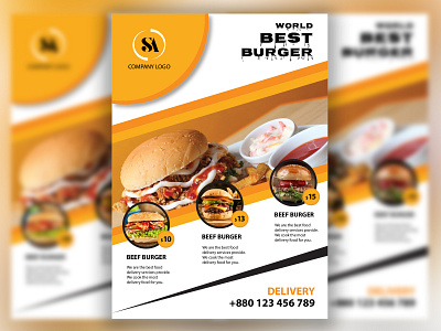 Food Flyer branding design design flyer design food illustration photoshop