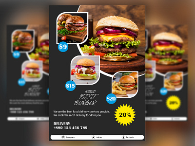 Food Flyer branding design design flyer design food illustration photoshop