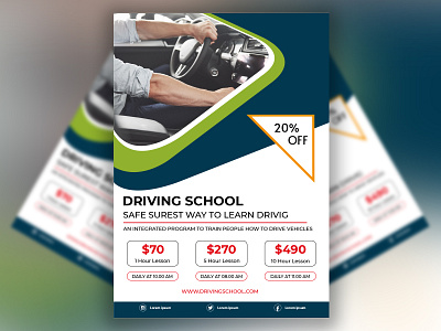 Driving School Brochure branding brochure design design driving brochure driving school illustration photoshop