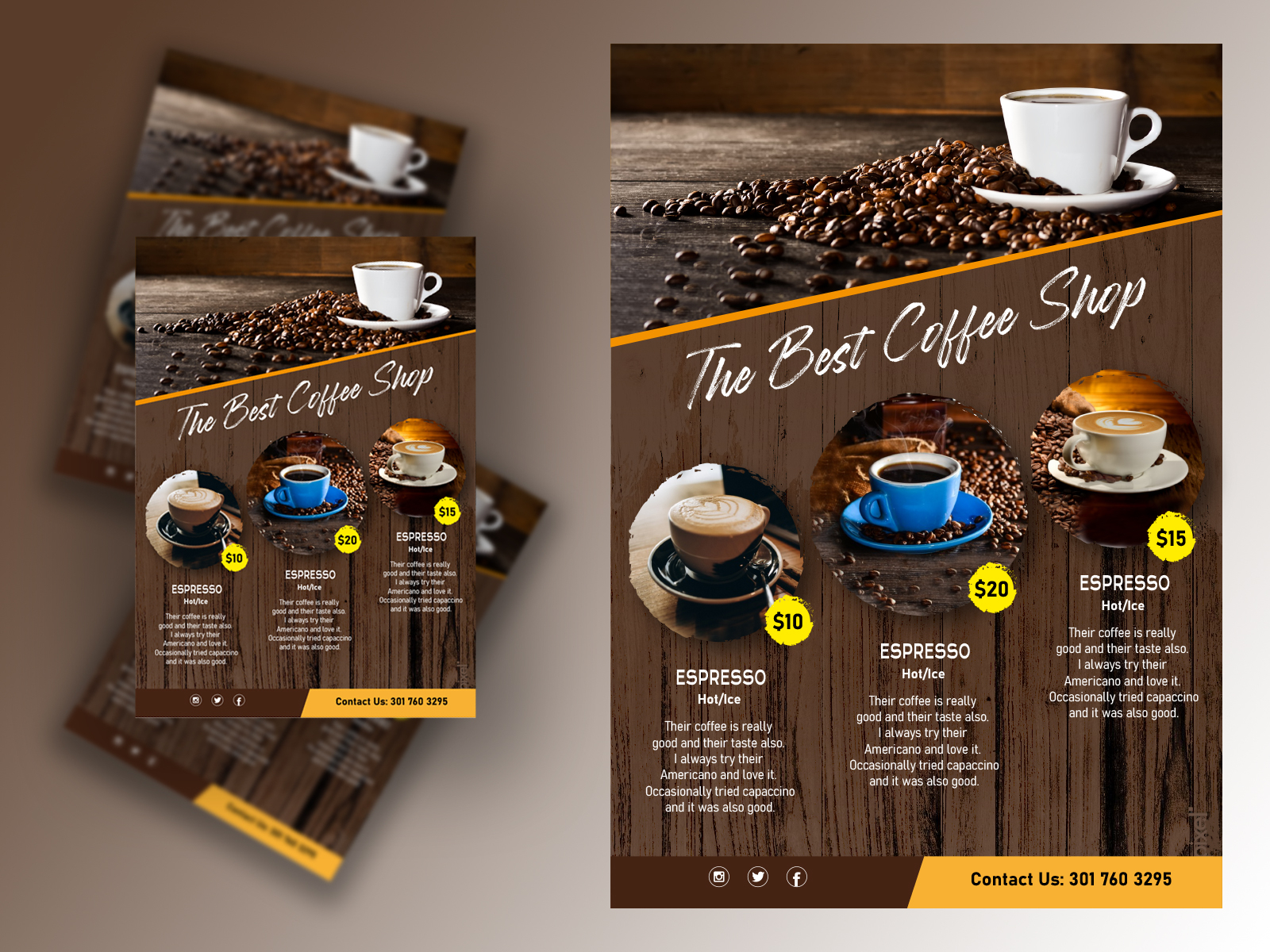 Coffee Shop Flyer by Safayet Ahmed on Dribbble