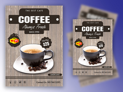 Coffee Shop Flyer adobe illustrator branding branding design coffee shop design illustration logo design photoshop