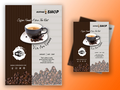 Coffee Shop Flyer branding branding design coffee shop design illustration logo design photoshop