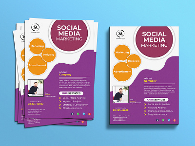 Social Media Flyer branding branding design design illustration photoshop social media social media design social network