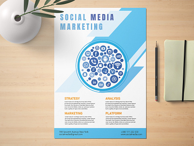 Social Media Flyer branding branding design design illustration photoshop social media social media design social network