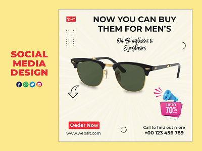 Sunglasses branding branding design design illustration photoshop social media design sunglasses