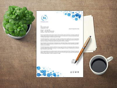 Letter Head Design branding branding design design illustration letter head letterhead design letterhead template photoshop
