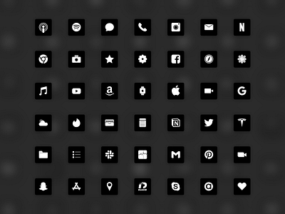 Minimal Black Icons Pack by Albin Johansson on Dribbble