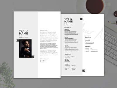 Clean Minimal Resume Template cv resume template cv template design graphic design personal letter photoshop photoshop template template templates web