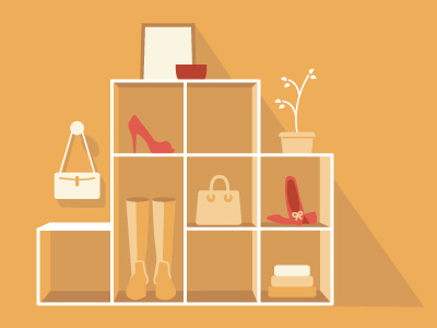 Retail illustration commerce illustration sales shoes shopping