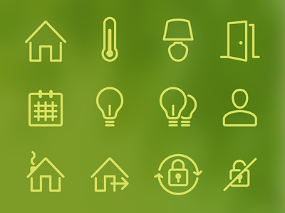 Connected home icons icons