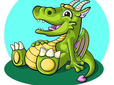Funny dragon illustration by RoA