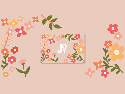 E-Gift Card for Joy beautiful designer digital art digital illustration digital painting e commerce e gift card ecommerce flower illustration flowers flowers illustration gift gift card illustraion illustration illustration art illustrator joy online gift card vector