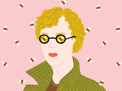 Bee Glasses bee design design art designer digital digital art digital illustration digital painting digitalart honeybee illustraion illustration illustration art illustrations illustrator people people illustration sherlock holmes vector wildlife