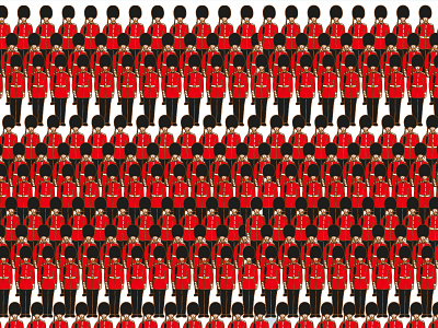 Queen's Guards design designer digital art digital illustration digitalart guards illustraion illustration illustration art illustrations illustrator london guards london icons london themed london themed pattern art patterns