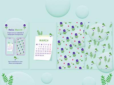 Calendar & Wallpapers of March for Currys