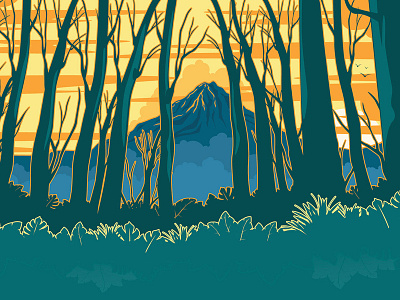Vector Illustration of Volcano design illustration illustrator vector