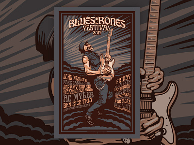 Blues And Bones Gig Poster