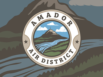 Amador Air District Logo branding design illustration illustrator logo typography vector