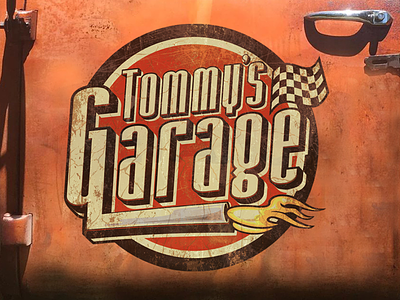 Tommy’s Garage Logo graphicdesign illustrator vector