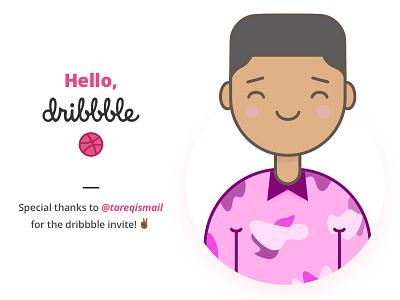 Hello, Dribbble! 😘 2d debut design dribbble first shot portrait