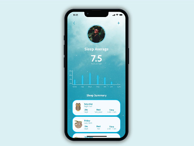 User Profile app design graphic design ui ux